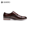 Wholesale Luxury Wedding Men's Casual Leather Monk Shoes Without Lace